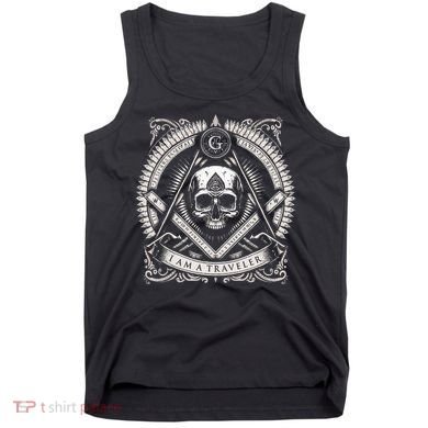 Master Mason Skull Square And Compass Freemason Masonic Tank Top