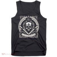 Master Mason Skull Square And Compass Freemason Masonic Tank Top thumb 0