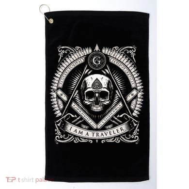 Master Mason Skull Square And Compass Freemason Masonic Golf Towel