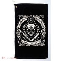 Master Mason Skull Square And Compass Freemason Masonic Golf Towel thumb 0