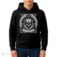 Master Mason Skull Square And Compass Freemason Masonic Kids Hoodie thumb 4