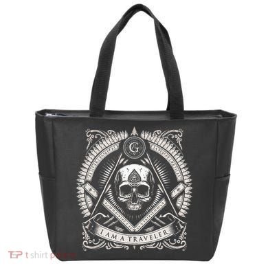 Master Mason Skull Square And Compass Freemason Masonic Tote Bag