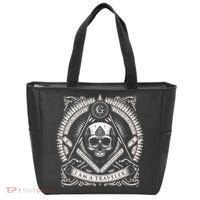Master Mason Skull Square And Compass Freemason Masonic Tote Bag thumb 0