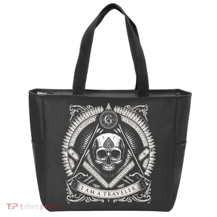Master Mason Skull Square And Compass Freemason Masonic Tote Bag