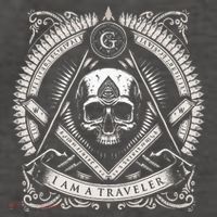 Master Mason Skull Square And Compass Freemason Masonic Vector Backpack thumb 2
