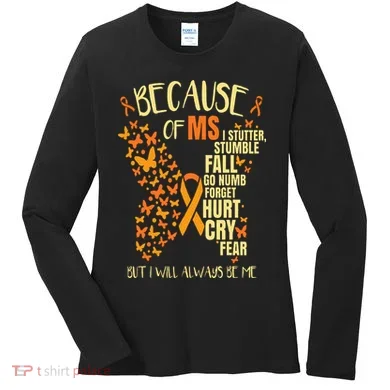 MS Multiple Sclerosis Women's Long Sleeve Shirt
