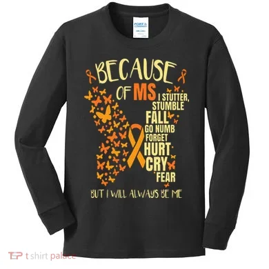 MS Multiple Sclerosis Kids Long Sleeve Shirt