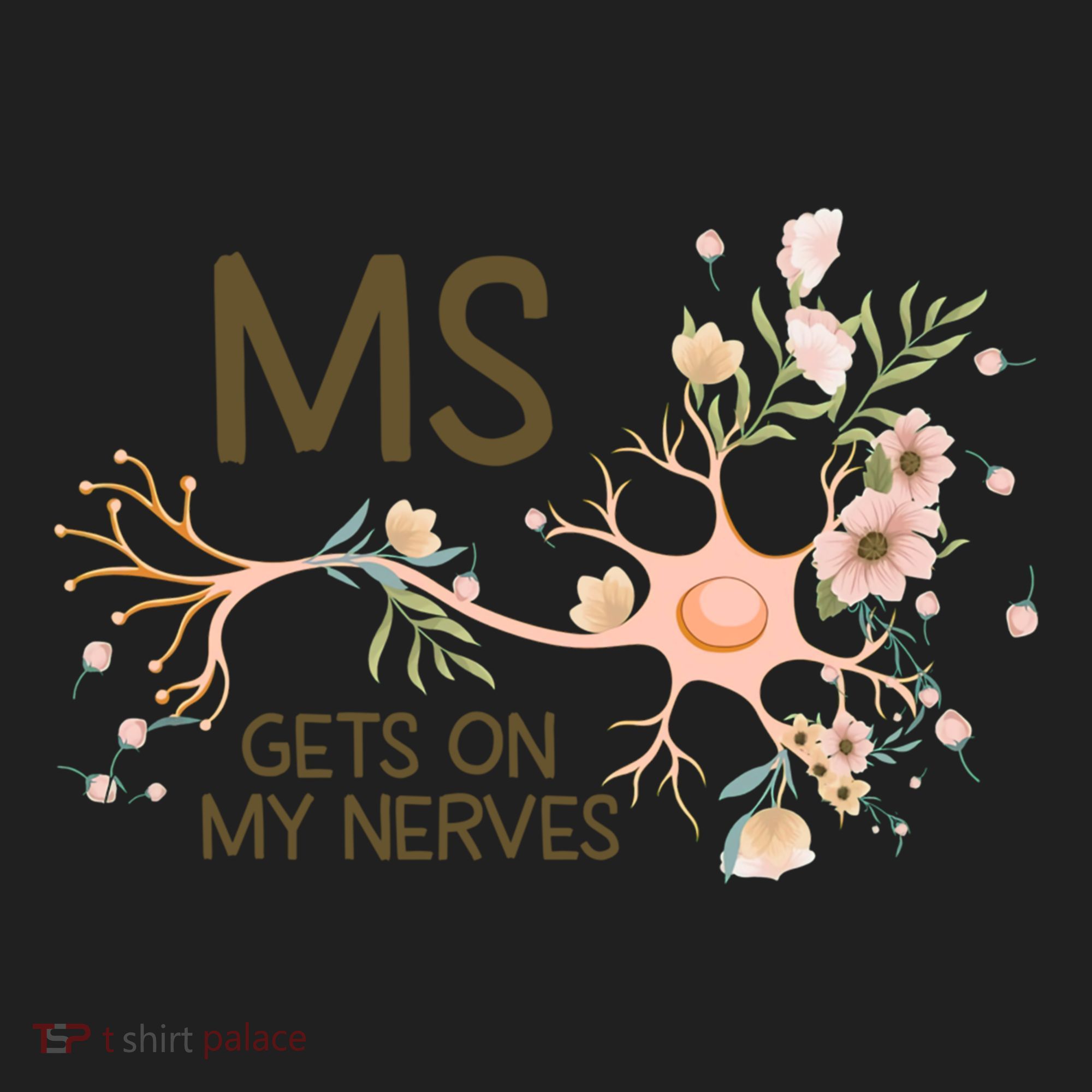 Ms Multiple Sclerosis Gets On My Nerves Orange Ribbon Gift Women's Sweatshirt