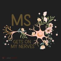 Ms Multiple Sclerosis Gets On My Nerves Orange Ribbon Gift Beanie thumb 2