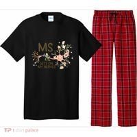 Ms Multiple Sclerosis Gets On My Nerves Orange Ribbon Gift Pajama Set thumb 0