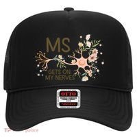 Ms Multiple Sclerosis Gets On My Nerves Orange Ribbon Gift Hat thumb 0