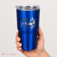 Ms Multiple Sclerosis Gets On My Nerves Orange Ribbon Gift Tumbler thumb 2