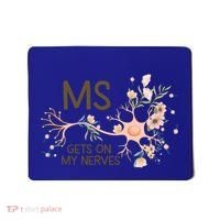 Ms Multiple Sclerosis Gets On My Nerves Orange Ribbon Gift Mousepad thumb 0