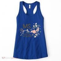 Ms Multiple Sclerosis Gets On My Nerves Orange Ribbon Gift Women's Tank Top thumb 0