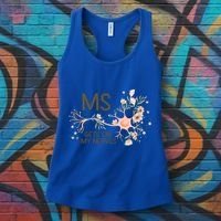 Ms Multiple Sclerosis Gets On My Nerves Orange Ribbon Gift Women's Tank Top thumb 3
