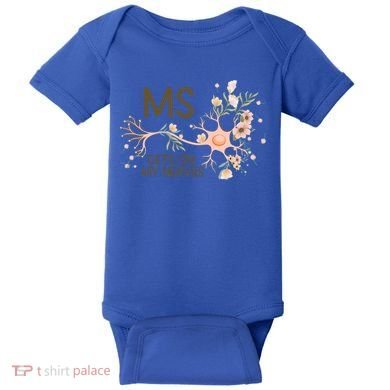 Ms Multiple Sclerosis Gets On My Nerves Orange Ribbon Gift Baby Bodysuit