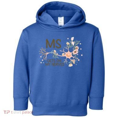Ms Multiple Sclerosis Gets On My Nerves Orange Ribbon Gift Toddler Hoodie
