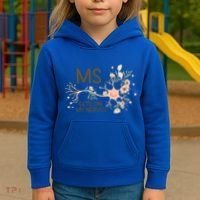 Ms Multiple Sclerosis Gets On My Nerves Orange Ribbon Gift Kids Hoodie thumb 3