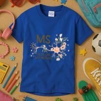 Ms Multiple Sclerosis Gets On My Nerves Orange Ribbon Gift Kids T-Shirt thumb 3