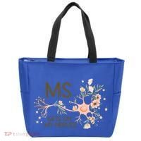 Ms Multiple Sclerosis Gets On My Nerves Orange Ribbon Gift Tote Bag thumb 0
