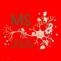 Ms Multiple Sclerosis Gets On My Nerves Orange Ribbon Gift Santa Hat thumb 1