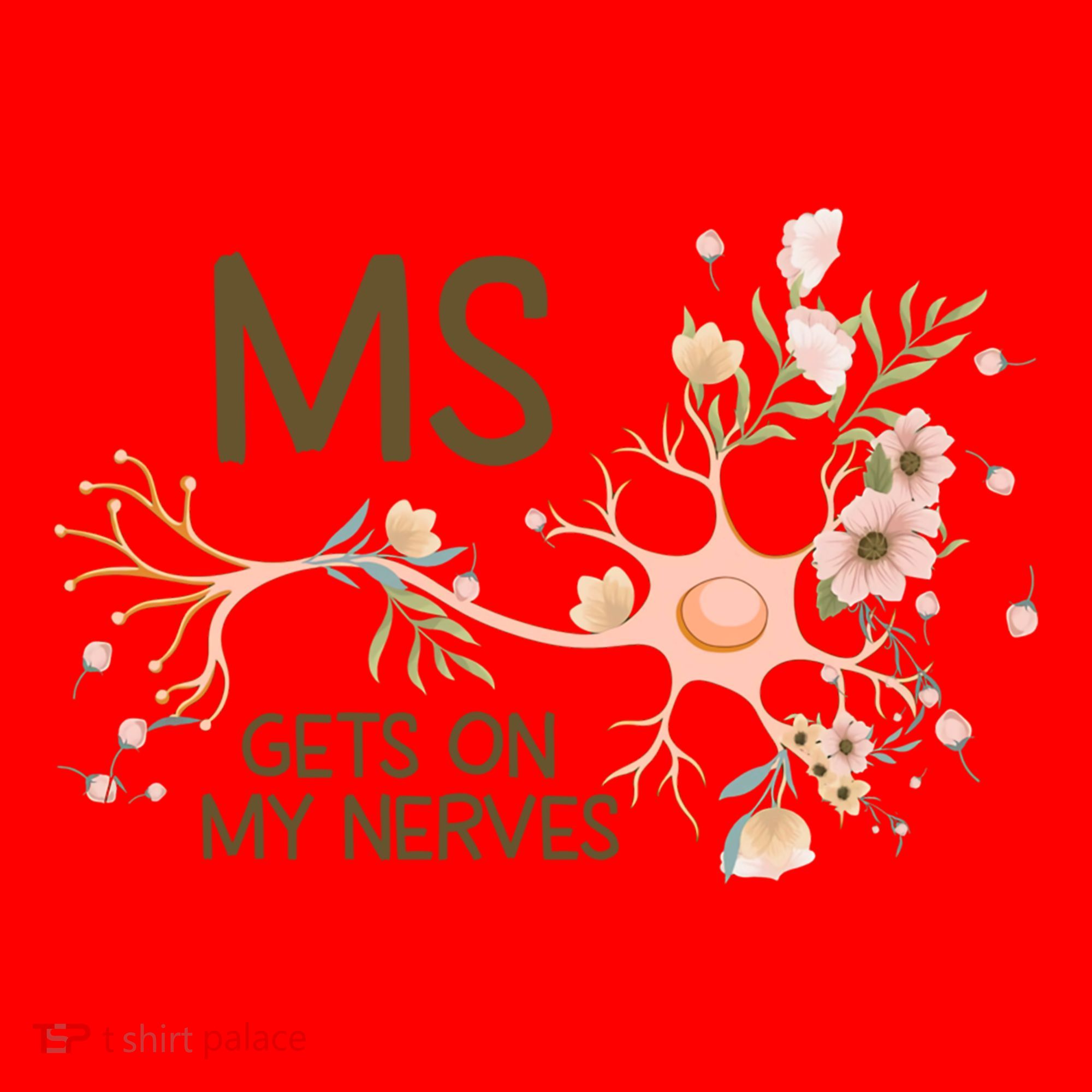 Ms Multiple Sclerosis Gets On My Nerves Orange Ribbon Gift Santa Hat