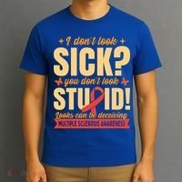Ms Multiple Sclerosis Awareness Funny Gift T-Shirt thumb 3