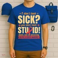 Ms Multiple Sclerosis Awareness Funny Gift T-Shirt thumb 6