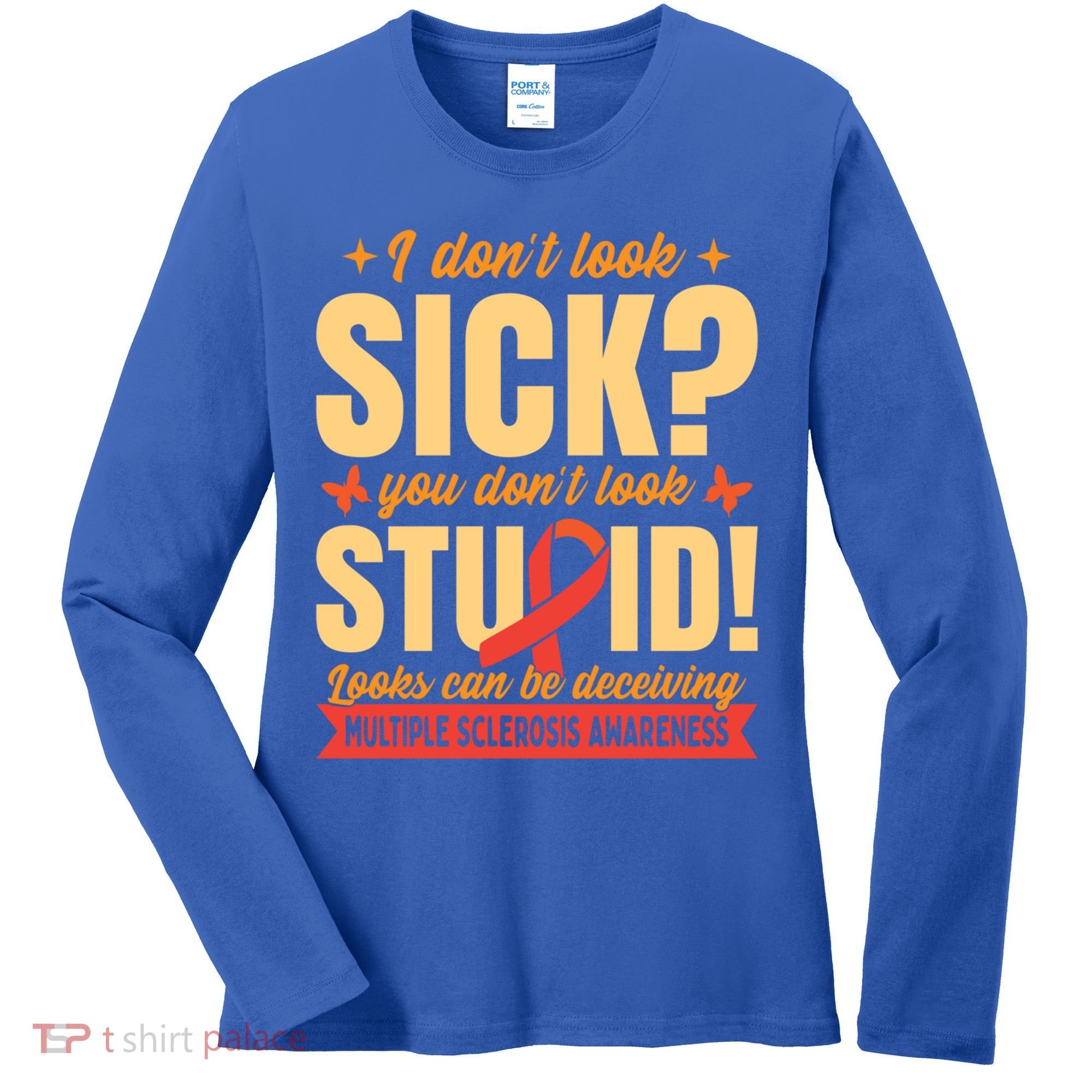 Ms Multiple Sclerosis Awareness Funny Gift Women's Long Sleeve Shirt