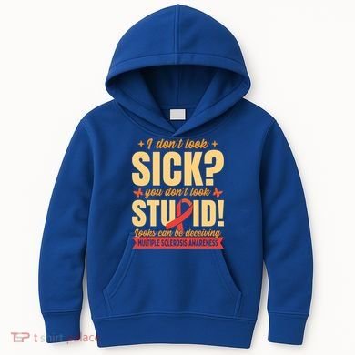 Ms Multiple Sclerosis Awareness Funny Gift Kids Hoodie
