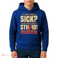Ms Multiple Sclerosis Awareness Funny Gift Kids Hoodie thumb 4
