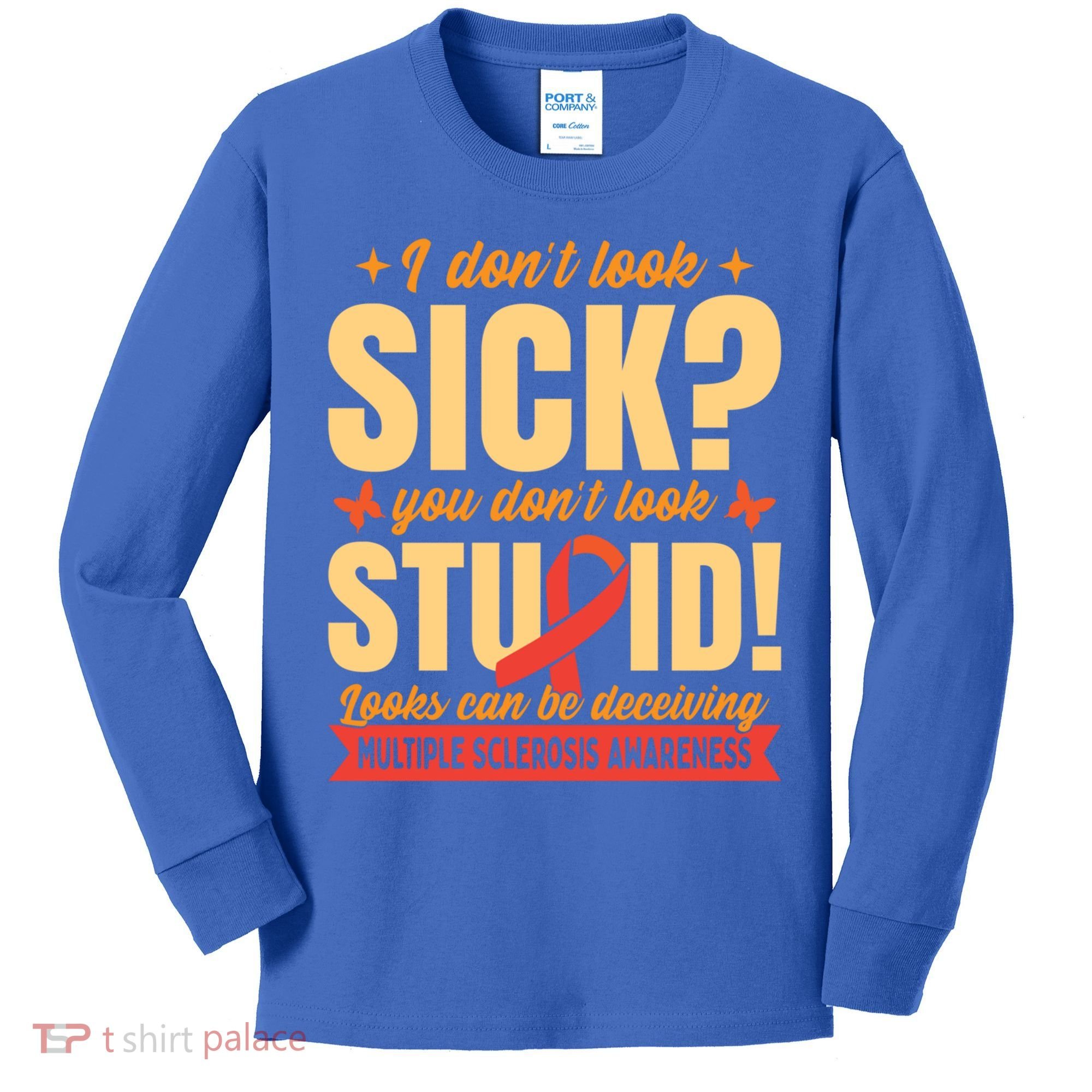 Ms Multiple Sclerosis Awareness Funny Gift Kids Long Sleeve Shirt