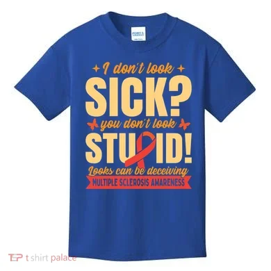 Ms Multiple Sclerosis Awareness Funny Gift Kids T-Shirt