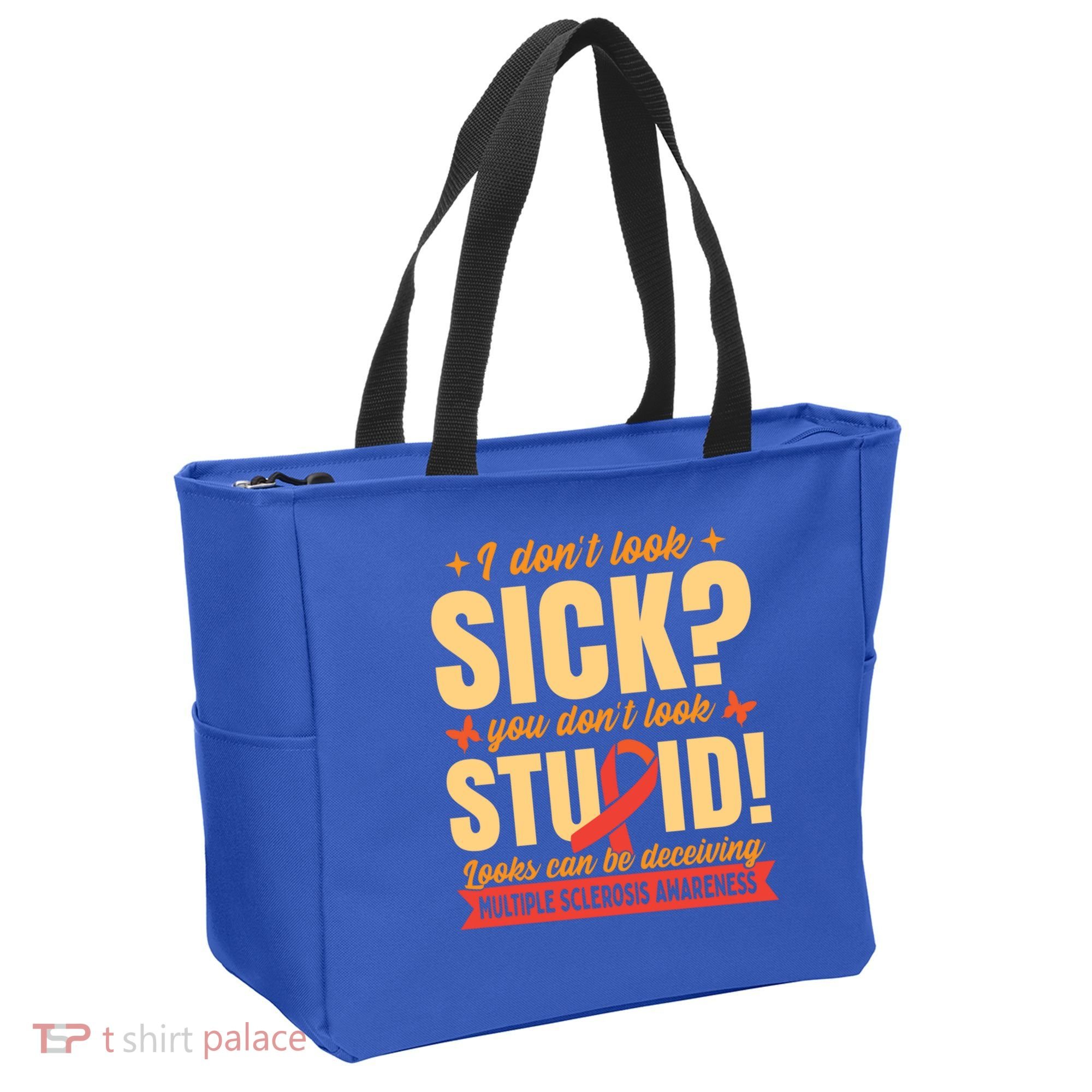 Ms Multiple Sclerosis Awareness Funny Gift Tote Bag