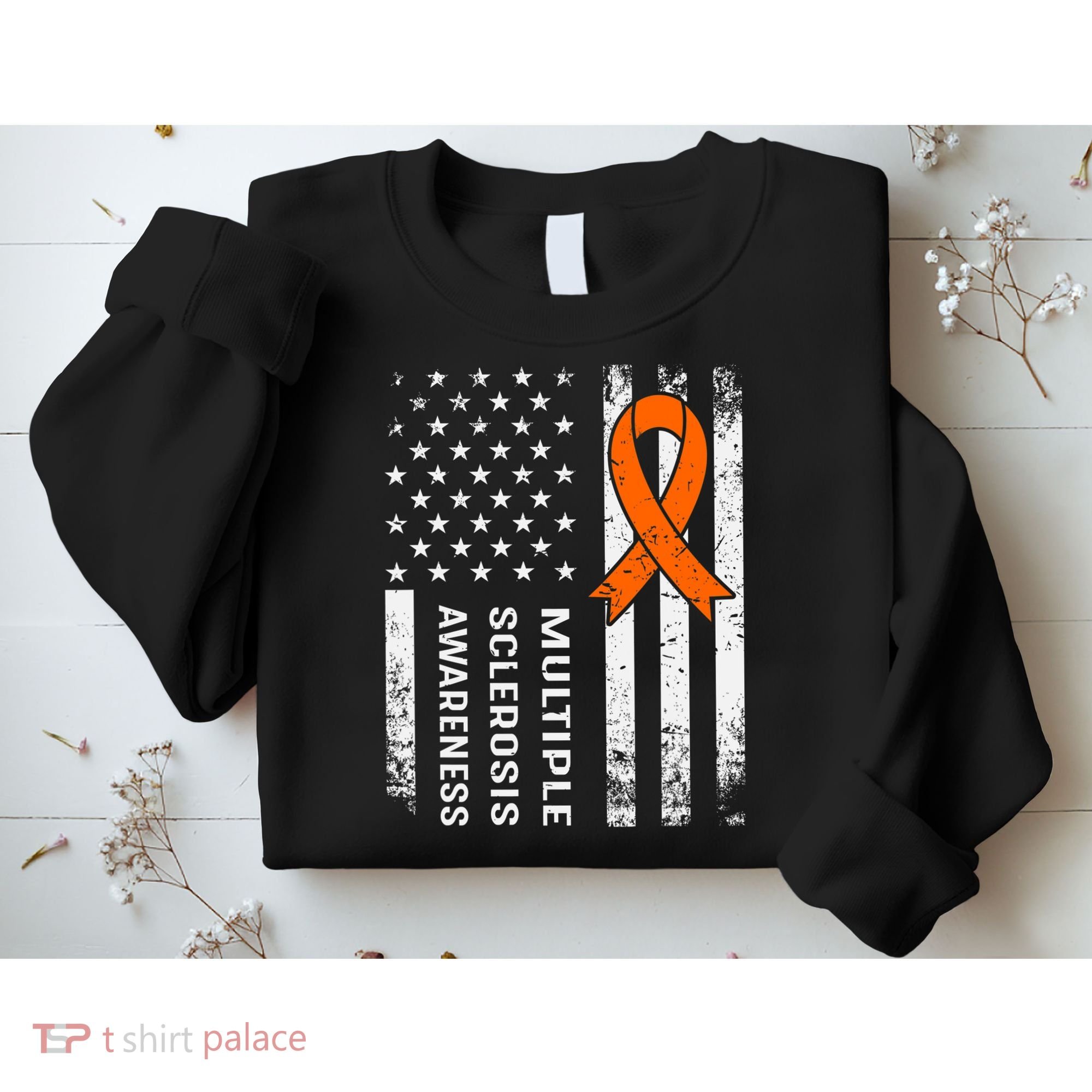 MS Multiple Sclerosis Awareness Orange Ribbon Sweatshirt