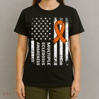 MS Multiple Sclerosis Awareness Orange Ribbon T-Shirt thumb 4