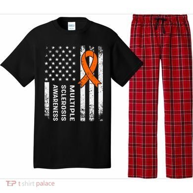 MS Multiple Sclerosis Awareness Orange Ribbon Pajama Set