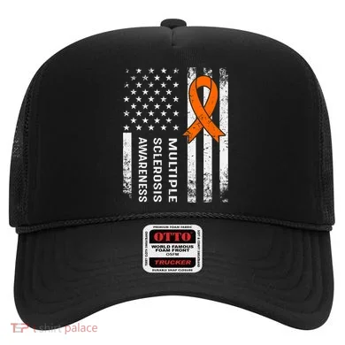 MS Multiple Sclerosis Awareness Orange Ribbon Hat