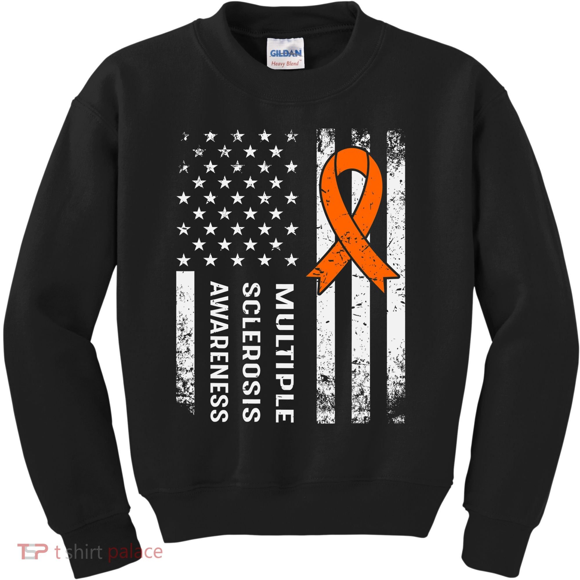 MS Multiple Sclerosis Awareness Orange Ribbon Kids Sweatshirt