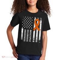 MS Multiple Sclerosis Awareness Orange Ribbon Kids T-Shirt thumb 2