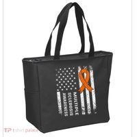 MS Multiple Sclerosis Awareness Orange Ribbon Tote Bag thumb 2