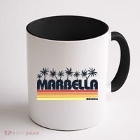 Marbella Malaga Spain Retro Beach Tourism Gift Coffee Mug thumb 1