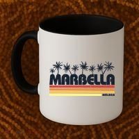 Marbella Malaga Spain Retro Beach Tourism Gift Coffee Mug thumb 2