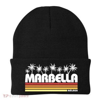 Marbella Malaga Spain Retro Beach Tourism Gift Beanie