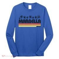 Marbella Malaga Spain Retro Beach Tourism Gift Long Sleeve Shirt thumb 0
