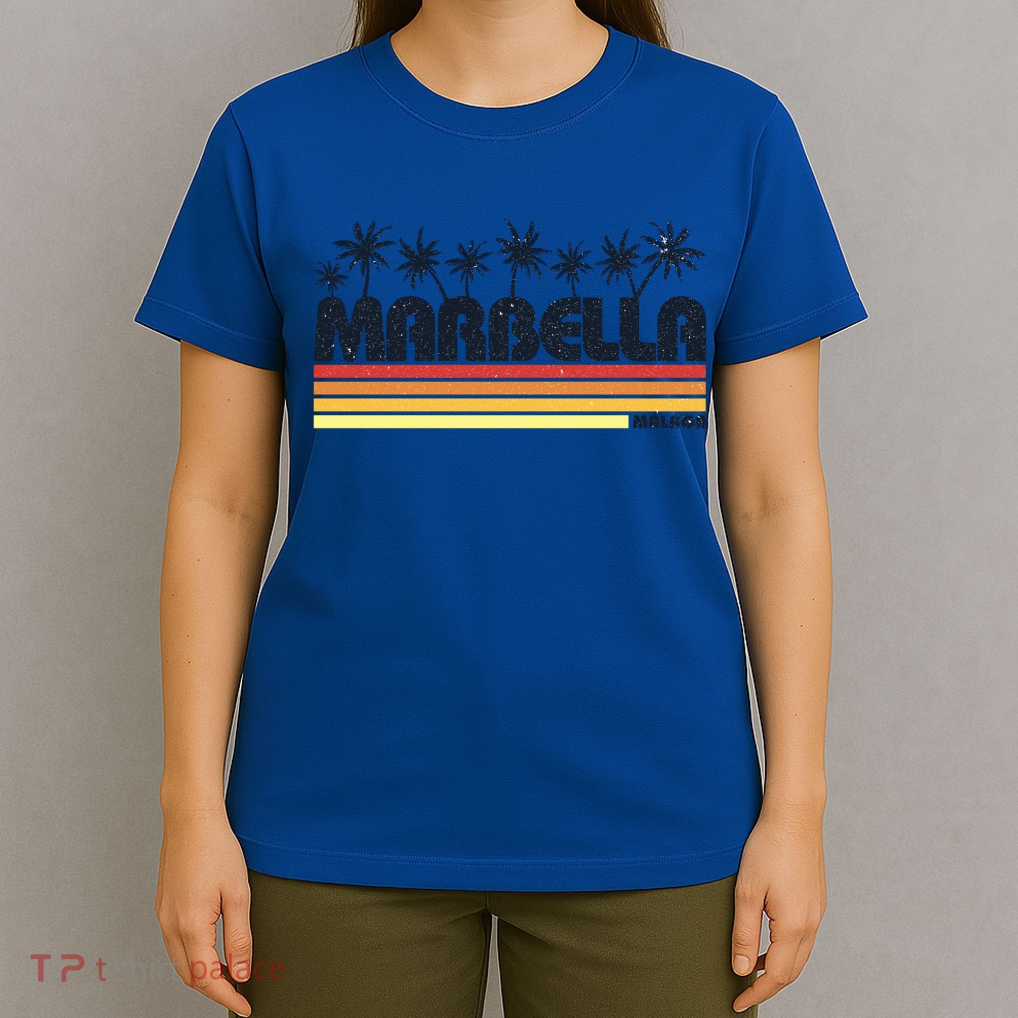 Marbella Malaga Spain Retro Beach Tourism Gift T-Shirt