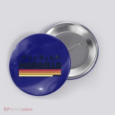 Marbella Malaga Spain Retro Beach Tourism Gift Button