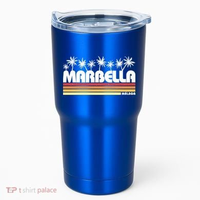 Marbella Malaga Spain Retro Beach Tourism Gift Tumbler