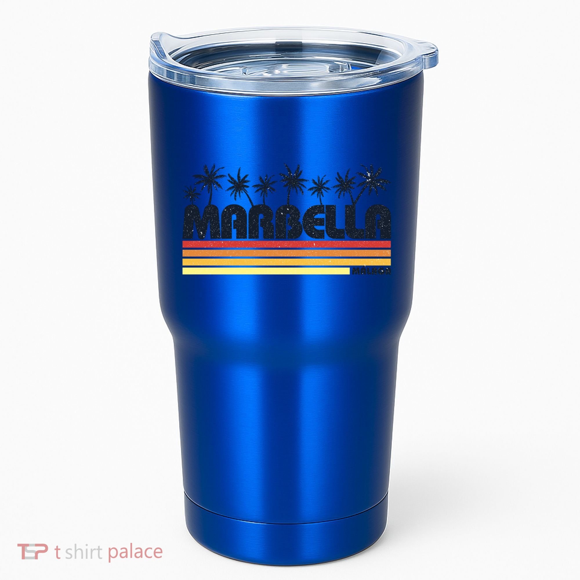 Marbella Malaga Spain Retro Beach Tourism Gift Tumbler
