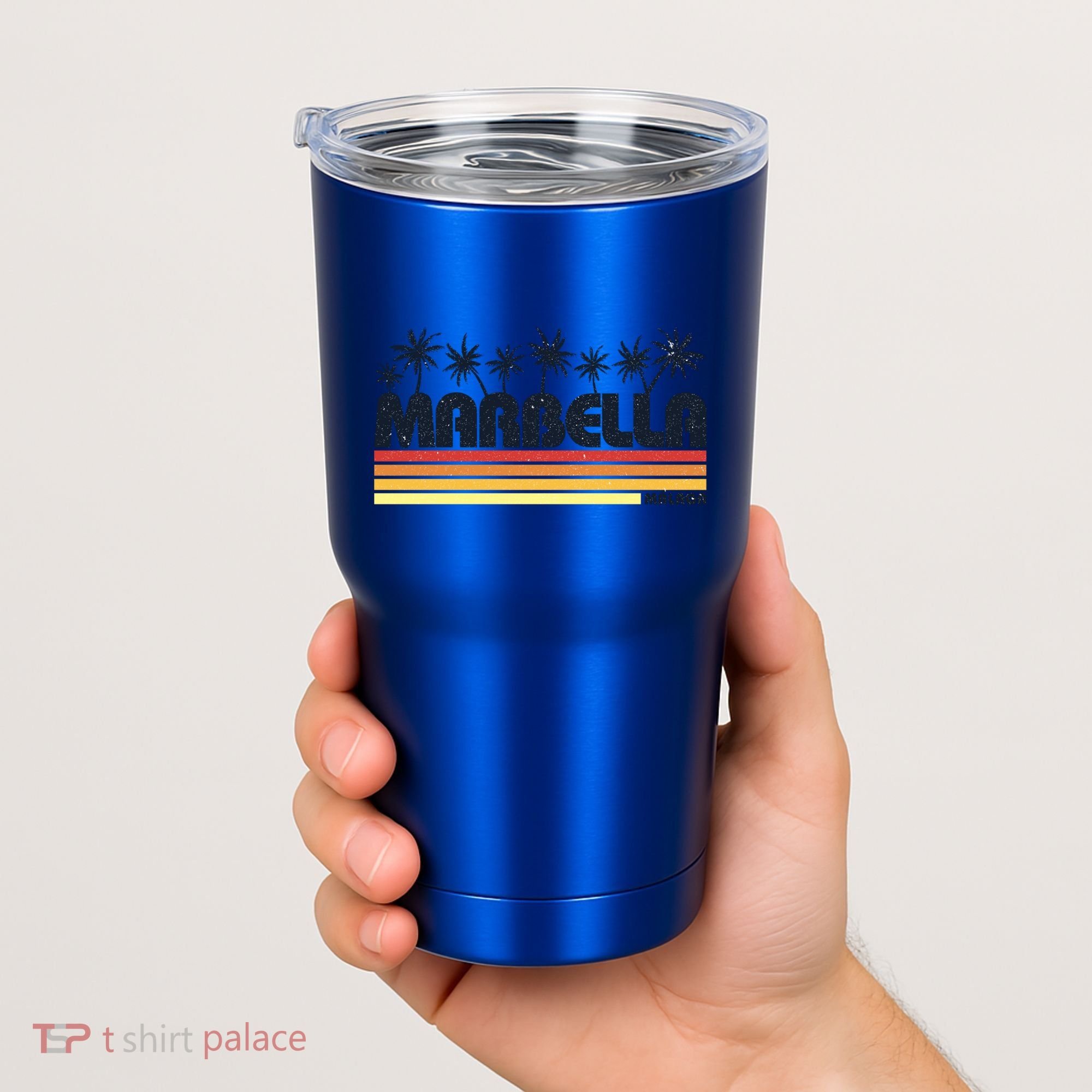 Marbella Malaga Spain Retro Beach Tourism Gift Tumbler